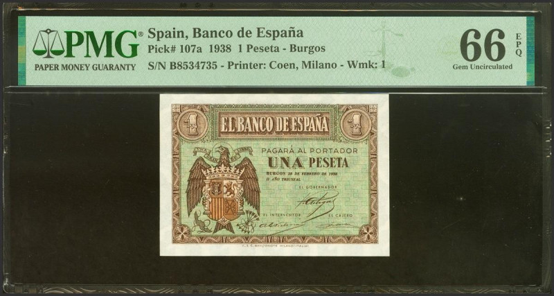 1 Peseta. 28 de Febrero de 1938. Serie B. (Edifil 2023: 427a, Pick: 107a). Apres...