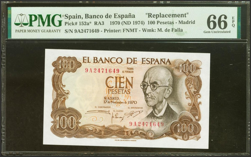 100 Pesetas. 17 de Noviembre de 1970. Serie especial 9A. (Edifil 2021: 472d, Pic...