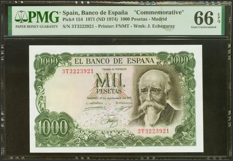 1000 Pesetas. 17 de Septiembre de 1971. Serie 3T. (Edifil 2023: 474c, Pick: 154)...