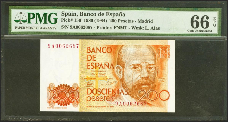 200 Pesetas. 16 de Septiembre de 1980. Serie especial 9A. (Edifil 2021: 480b, Pi...