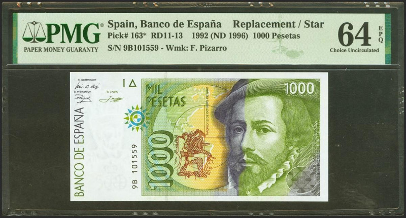 1000 Pesetas. 12 de Octubre de 1992. Serie especial 9B. (Edifil 2021: 483c, Pick...