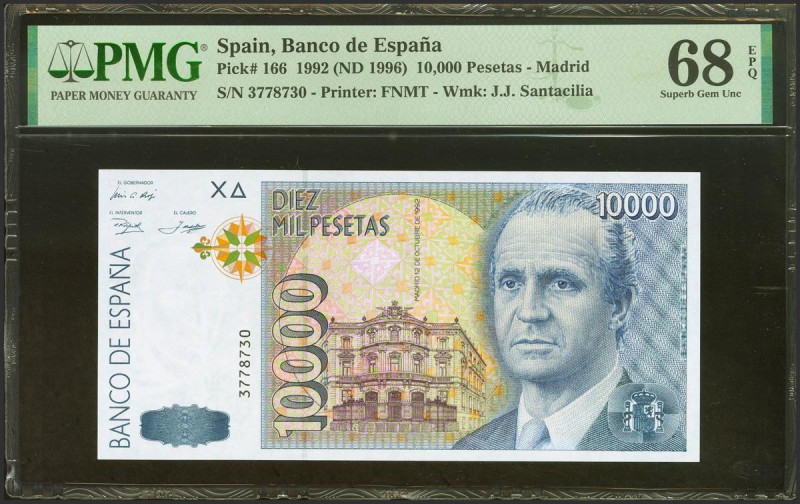 10000 Pesetas. 12 de Octubre de 1992. Sin serie. (Edifil 2021: 485, Pick: 166). ...