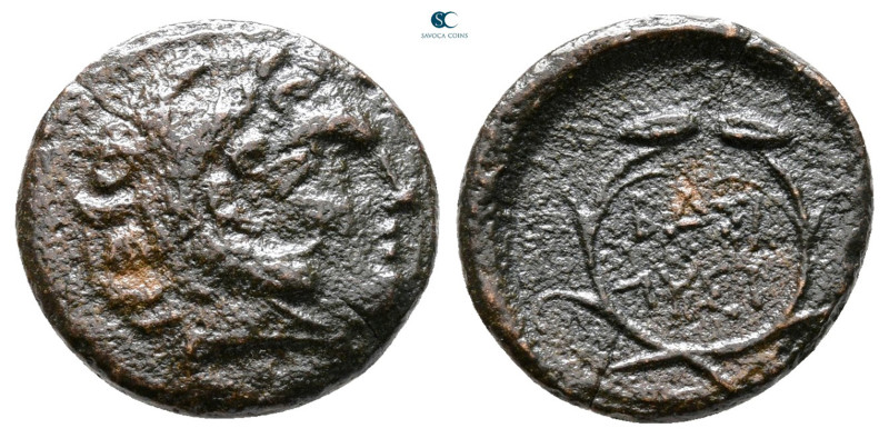 Kings of Thrace. Macedonian. Lysimachos 305-281 BC. 
Bronze Æ

15 mm, 2,03 g...