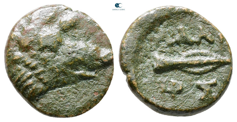 Kings of Thrace. Seleukid. Adaios 253-243 BC. 
Bronze Æ

15 mm, 2,33 g


...