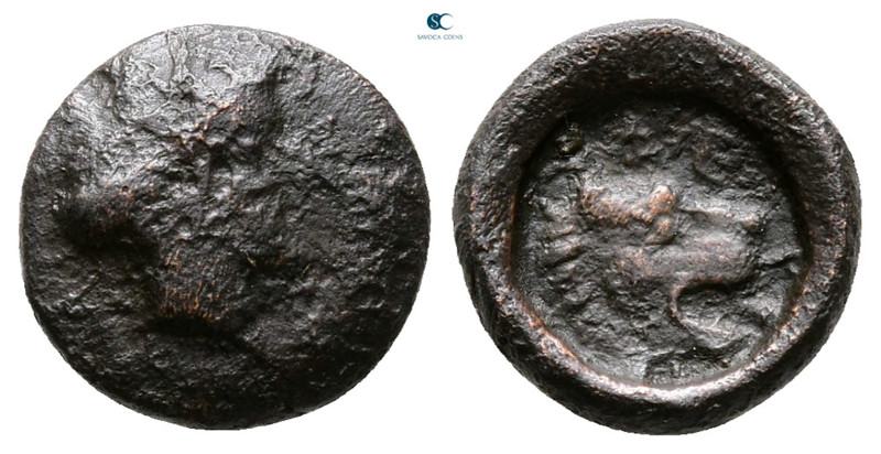 Thessaly. Pherae circa 404-369 BC. 
Chalkous Æ

12 mm, 1,34 g



Good Fin...