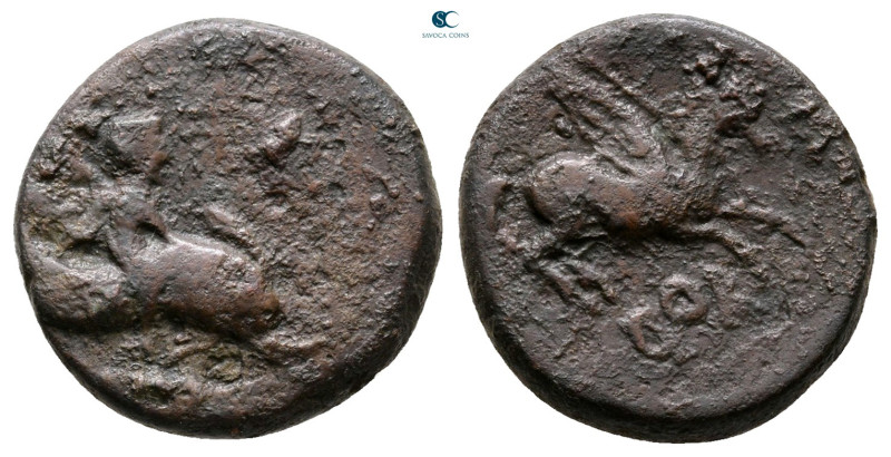 Corinthia. Corinth. Pseudo-autonomous issue. Time of Tiberius AD 14-37. 
Bronze...