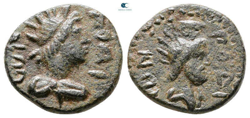 Island off Caria. Rhodos. Pseudo-autonomous issue AD 170-235. 
Bronze Æ

17 m...