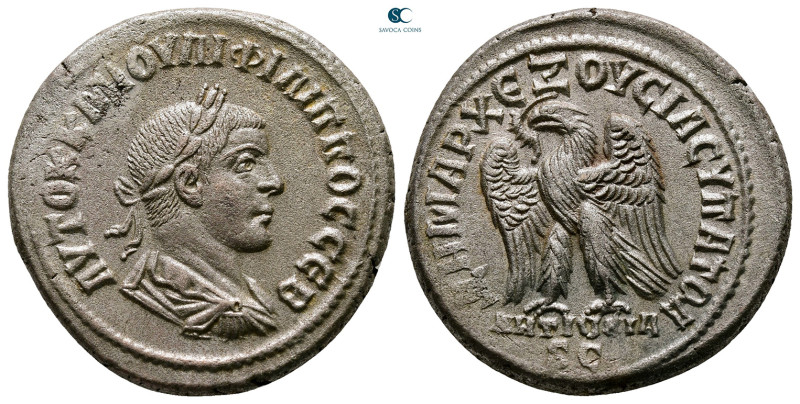 Seleucis and Pieria. Antioch. Philip II AD 247-249. 
Billon-Tetradrachm

27 m...