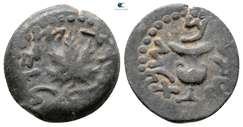 Judaea. Jerusalem. First Jewish War AD 66-70. 
Prutah Æ

18 mm, 2,70 g


...