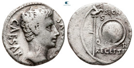 Augustus 27 BC-AD 14. Spanish mint (Colonia Partica?). Denarius AR