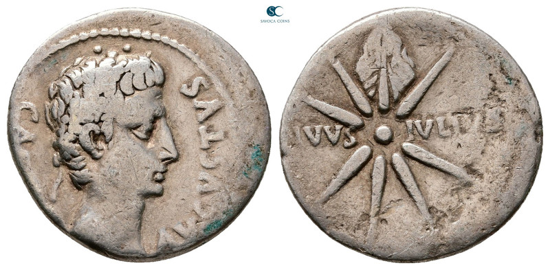 Augustus, with Divus Julius Caesar 27 BC-AD 14. Civic War. Uncertain mint in Gau...