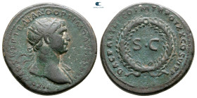 Trajan AD 98-117. Rome. Dupondius Æ