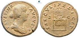Faustina II AD 147-175. Rome. Sestertius Æ