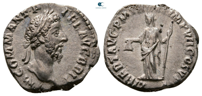 Commodus AD 180-192. Rome
Denarius AR

18 mm, 2,16 g



Very Fine