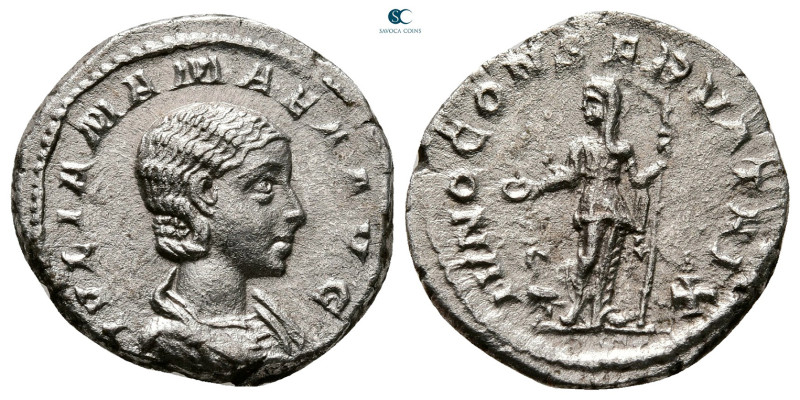 Julia Mamaea. Augusta AD 225-235. Rome
Denarius AR

20 mm, 2,91 g



Very...