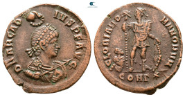 Arcadius AD 383-408. Constantinople. Follis Æ