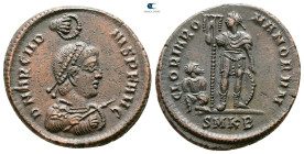 Arcadius AD 383-408. Cyzicus. Follis Æ