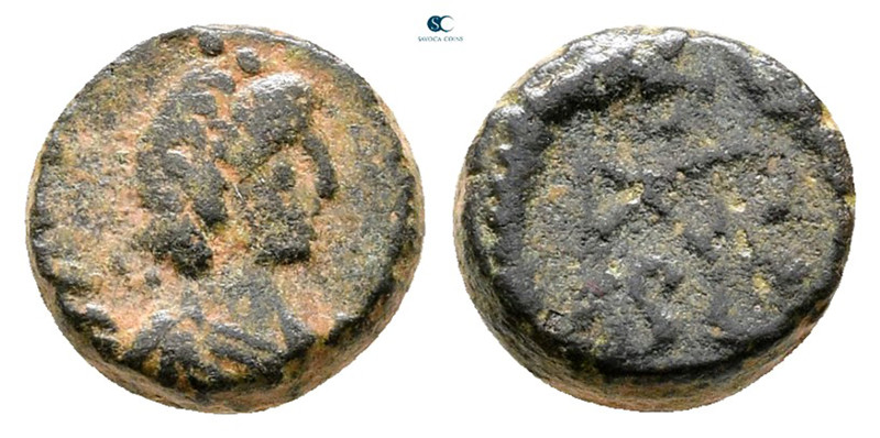 Marcian AD 450-457. Uncertain mint
Nummus Æ

9 mm, 1,22 g



Very Fine
