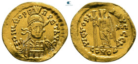 Leo I AD 457-474. Constantinople. Solidus AV
