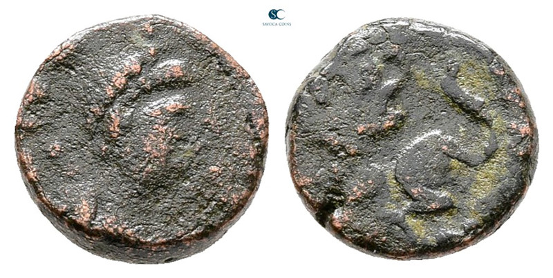 Leo I AD 457-474. Uncertain mint
Nummus Æ

10 mm, 1,23 g



Fine