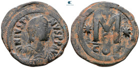 Justin I AD 518-527. Constantinople. Follis or 40 Nummi Æ
