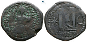 Justinian I AD 527-565. Theoupolis (Antioch). Follis or 40 Nummi Æ