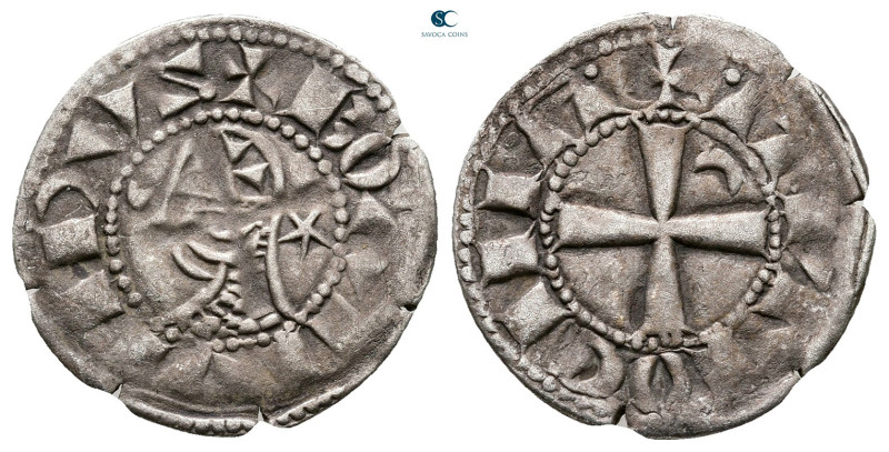 Principality of Antioch. Antioch. Bohemond III AD 1163-1201. 
Denier AR

18 m...