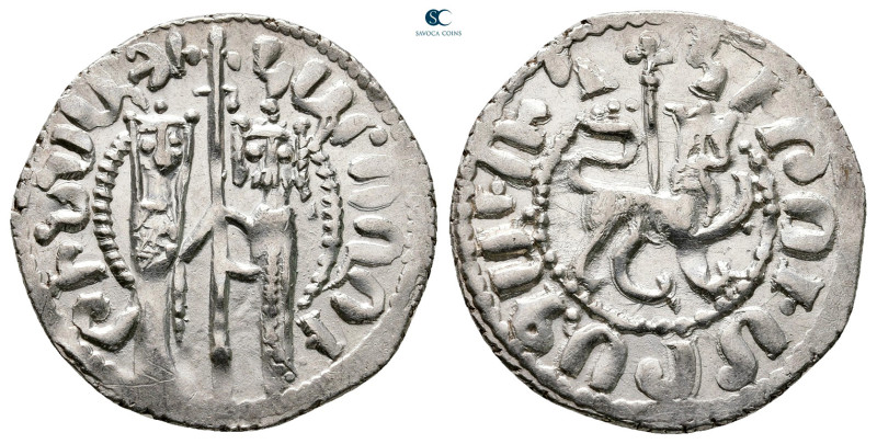 Cilician Armenia. Royal. Hetoum I, with Zabel AD 1226-1270. 
Tram AR

22 mm, ...