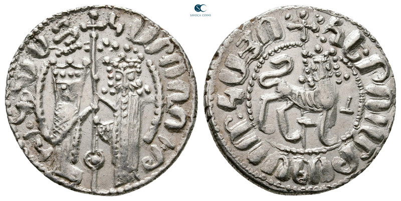 Cilician Armenia. Royal. Hetoum I, with Zabel AD 1226-1270. 
Tram AR

21 mm, ...