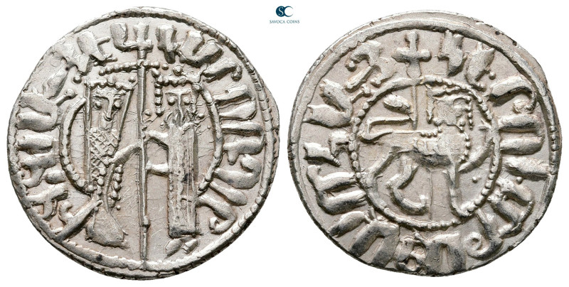 Cilician Armenia. Royal. Hetoum I, with Zabel AD 1226-1270. 
Tram AR

22 mm, ...