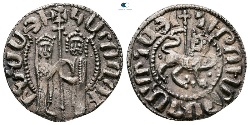 Cilician Armenia. Royal. Hetoum I, with Zabel AD 1226-1270. 
Tram AR

21 mm, ...