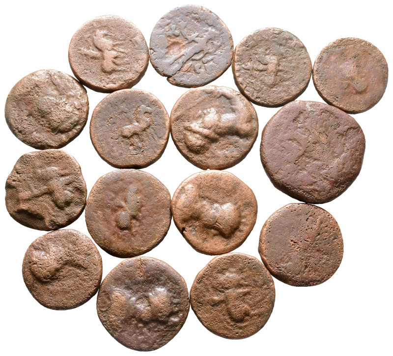 Lot of ca. 15 kushan bronze coins / SOLD AS SEEN, NO RETURN! 

Fine