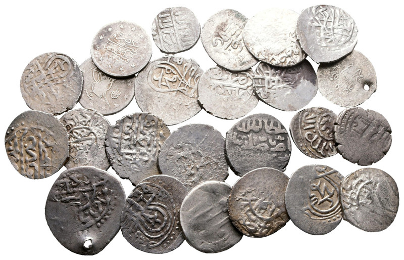 Lot of ca. 24 islamic silver coins / SOLD AS SEEN, NO RETURN!

Nearly Very Fin...