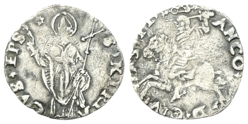 ANCONA
Anonime pontificie, sec. XIV.
Grosso.
Ag
gr. 1,06
Dr. ANC - ON D CIV...
