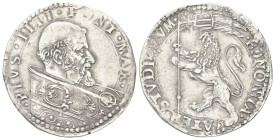 BOLOGNA
Pio IV (Giovanni Angelo Medici), 1559-1565.
Bianco
Ag
gr. 4,79
Dr. PIVS III PONT MAX. Busto a d. con piviale decorato con arabeschi.
Rv....