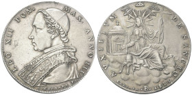 BOLOGNA
Leone XII (Annibale Sermattei della Genga), 1823-1829.
Scudo 1825 a. III.
Ag 
gr. 26,25
Dr. LEO XII PON • - MAX • ANNO III. Busto a s., c...