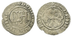 CREMONA
Cabrino Fondulo, 1413-1420.
Mezzo Grosso.
Mi
gr. 1,16
Dr. DOMINVS CREMONAE 3 C. Le lettere CA gotiche.
Rv. CABRINV FONDVLVS. Croce fogli...