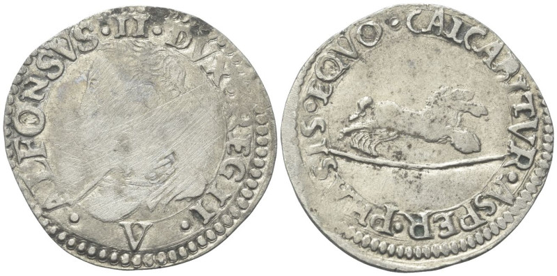 REGGIO EMILIA
Alfonso II d’Este, 1559-1597.
Cavallotto s. data.
Ag
gr. 2,81...