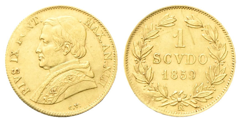 ROMA
Pio IX (Giovanni Maria Mastai Ferretti), 1846-1878.
Scudo largo 1859 a. X...
