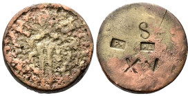 ROMA
Benedetto XIV (Prospero Lorenzo Lambertini), 1740-1758.
Peso monetale.
Æ
gr. 49,59 mm. 53,3
Dr. Stemma di papa Benedetto XIV, sormontato da ...