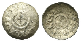 VENEZIA
Orio Malipiero o Mastropiero Doge XL, 1178-1192. 
Denaro Scodellato.
Mi
gr. 0,32
Dr. AVRIO DVX. Croce patente in un cerchio.
Rv. S MARCV...