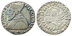 VENEZIA
Nicolò Tron Doge LXVIII, 1471-1474. 
Lira da 20 soldi di II tipo detta “Lira Tron” o “Trono”, con ramo d’edera.
Ag
gr. 4,62
Dr. NICOLAVS ...