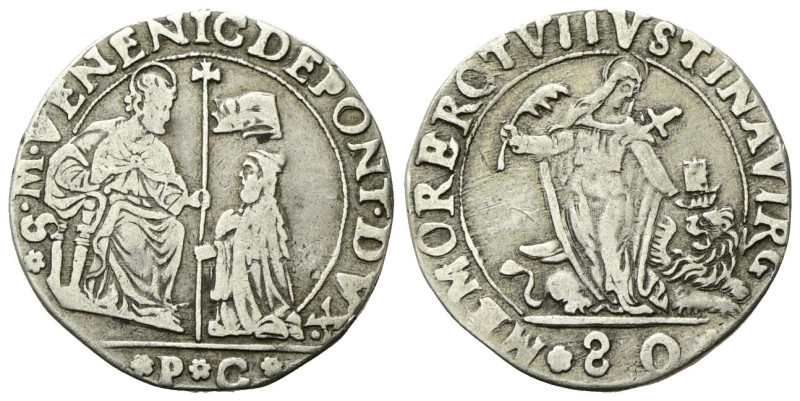 VENEZIA
Nicolò Da Ponte Doge LXXXVII, 1578-1585. 
Mezzo Scudo da 4 Lire o 80 S...