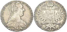 COLONIA ERITREA
Vittorio Emanuele III, 1900-1943.
Tallero di convenzione (1780) 1935, Roma.
Ag
gr. 28,04 
Dr. Busto velato dell’imperatrice rivol...