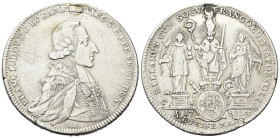 GERMANIA
Vescovato di Munster. Clemens Augustus di Bavaria, 1719-1761.
Taler 1785
Ag
gr. 27,83
Dr. FRANC LUDOV D G EP BAMB ET WIRC S R I PR FR OR...