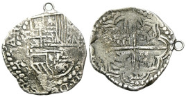 MESSICO
Filippo II di Spagna, Re di Napoli e di Sicilia 1554-1598.
4 Reales zecca illeggibile.
Æ
gr. 19,06
Dr. [...]II [...]. Stemma coronato.
R...