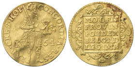 OLANDA
United Netherlands, 1581-1795. 
Holland. Ongaro 1769.
Au
gr. 3,47
Dr. CONCORDIA RES - PAR CRES HOL. Soldato in armatura verso d.; ai lati,...
