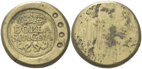 SPAGNA
Carlo III di Borbone, Re di Spagna 1759-1788.
Peso della Dobla di Spagna.
Æ
gr. 26,88
Dr. DOBLA / SPAGNA Iscrizione disposta su due righe;...