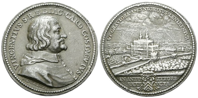 ANZIO
Vincenzo Costaguti (cardinale), 1612-1660.
Medaglia 1647 opus A. Hamaera...