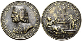 BOLOGNA
Francesco Zanotti (poeta), 1692-1777.
Medaglia opus F. Balugani.
Piombo
gr. 53,55 mm 55,7
Dr. FRANCISCVS M ZANOTTVS BONON MATH PHIL POETA...